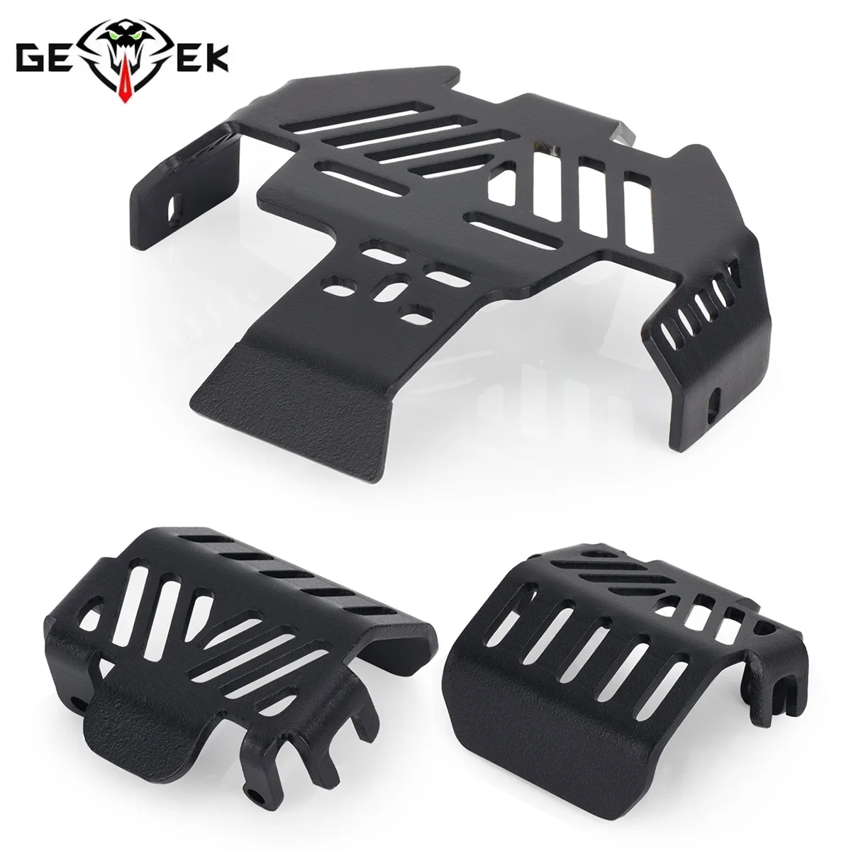 3-piece Metal Chassis Armor Protection Skid Plate for 1/10 RC Crawler Car Traxxas Trx4 Bronco Defender G500 K5 Upgrade Parts