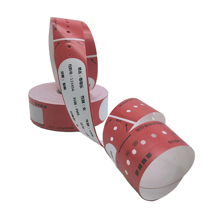 100pcs Printable Roll Wristbands , Thermal Paper Wrist Bands , QR Code Bracelets