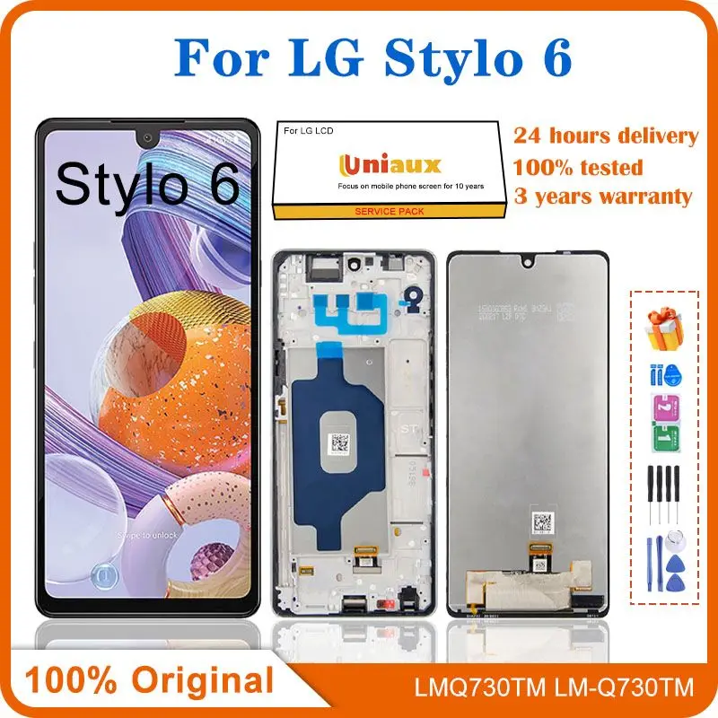 

For LG Stylo 6 LCD Display Touch Screen Digitizer Assembly For LG LM-Q730TM lcd Replacement Accessory For LG Stylo6 LMQ730TM LCD