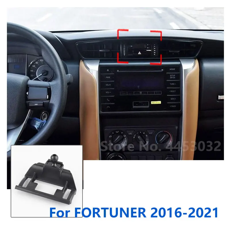 17mm Special Mounts For Toyota FORTUNER Car Phone Holder GPS Supporting Fixed Bracket Air Outlet Base Accessories 2016-2021