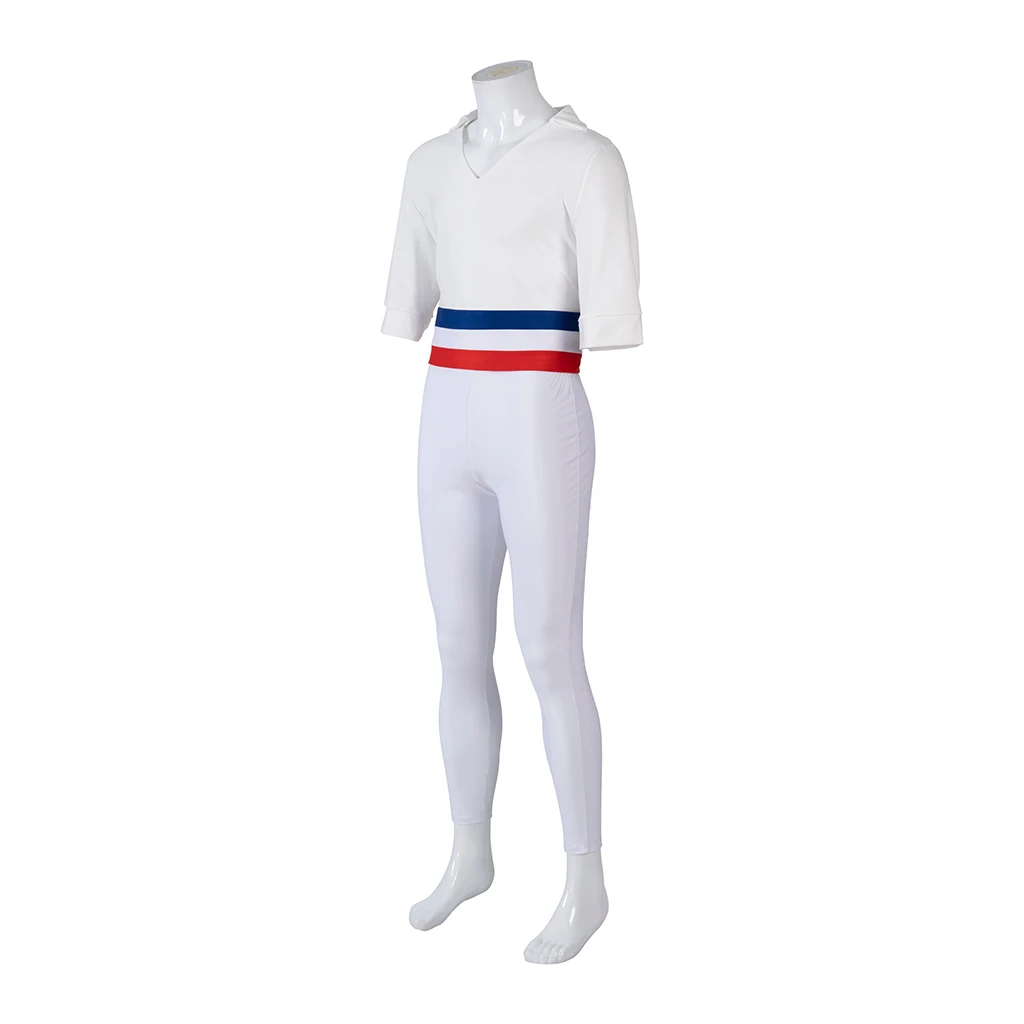 Musical Flames of Paris Philippe Cosplay Costume French Revolution Philippe White Suit Broadway Stage Performance Ballet Outfits