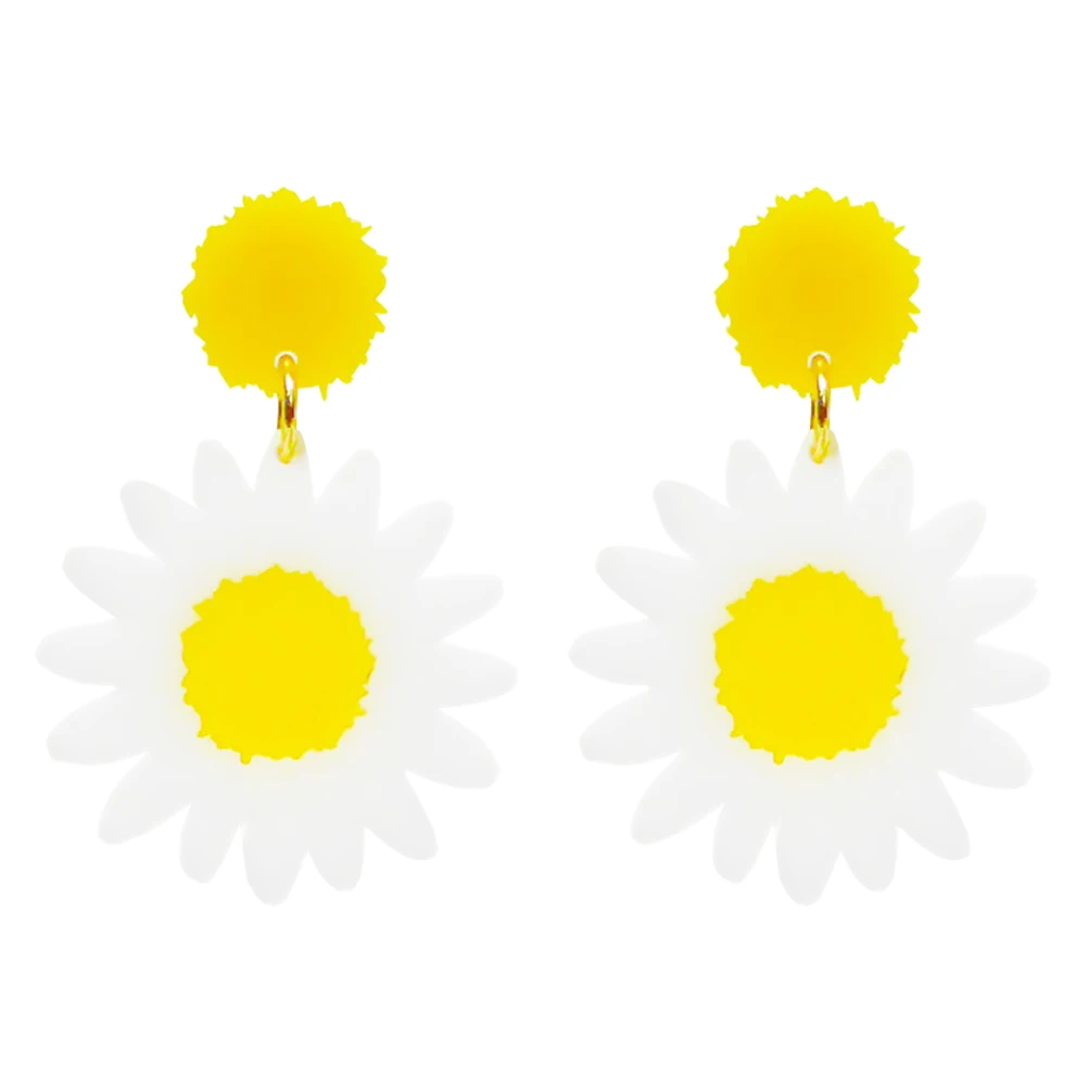 

Fashion Sunflower Eardrop Small Daisy Earrings Unique Ear Jewelry Eye Catching Design