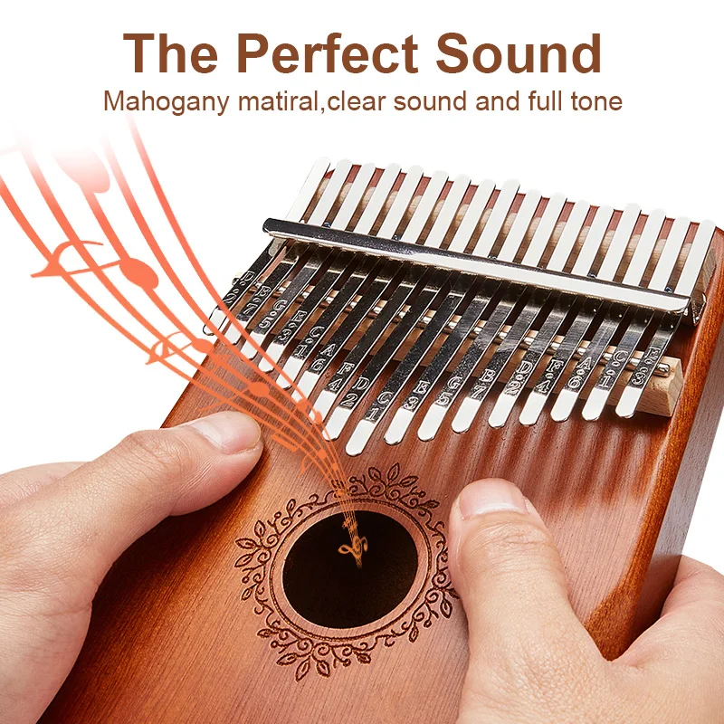 17 key Perfect Gauntlets Piano Mahogany kalimba Musical Instrument Beginners Thumb Piano With Accessories Wood acoustic musical