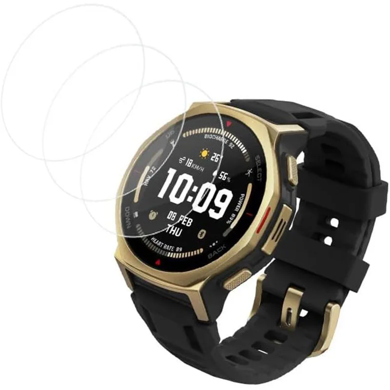 3Pcs Tempered Glass Protective Film For Amazfit T-Rex 3/T-Rex 3 Pro 44mm 48mm Screen Protector Film For Amazfit T-Rex Ultra 2 image 4