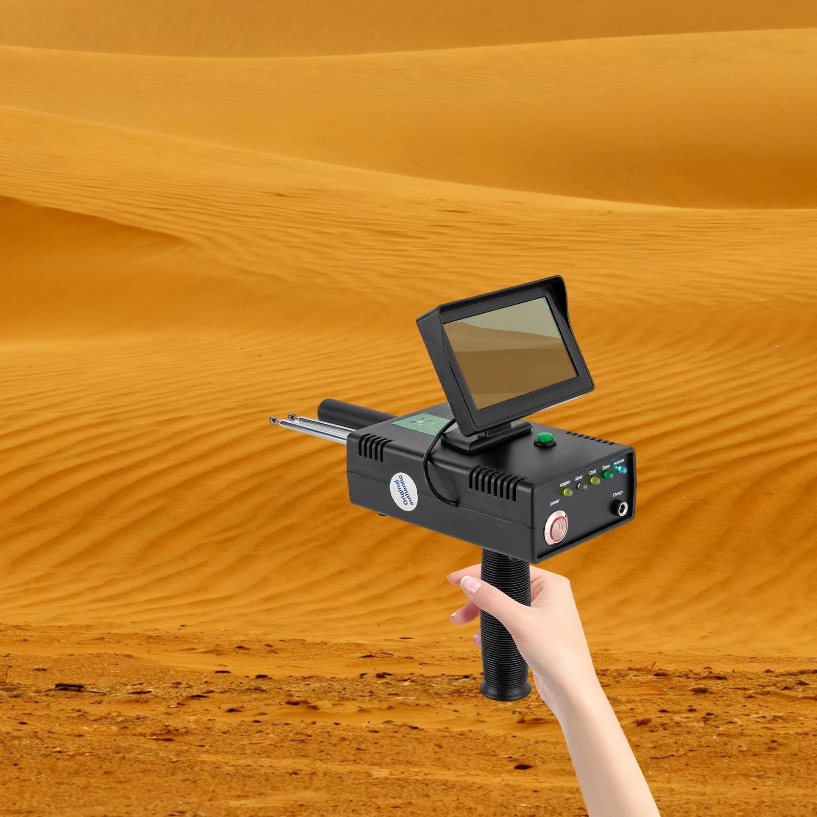 金属探知機 1200m範囲 地下金属探知機 深さ3m 3D LEDディスプレイ 4～10時間バッテリー寿命