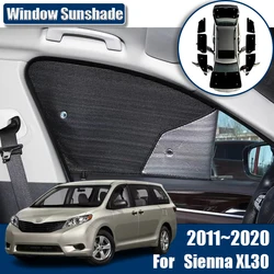 For Toyota Sienna XL30 2012 2013 2014 2015 2017 2011~2020 Car Accessories Car Sunshade Anti-UV Visor Blind Covers Interior Parts