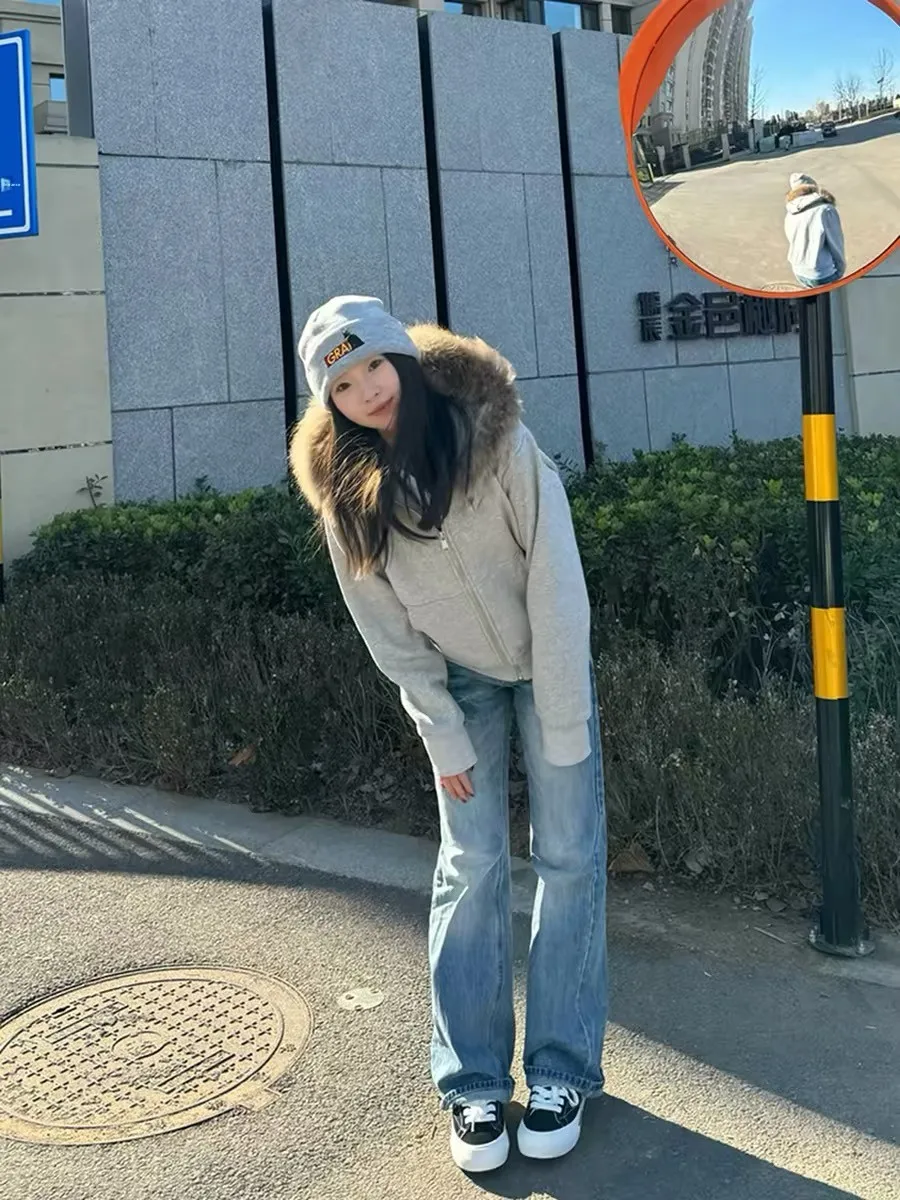 

American Sle Vintage Low Waist Bell Bot Jeans Women's Spring Thin Loose Not Legging Narrow Straight Leg Pants