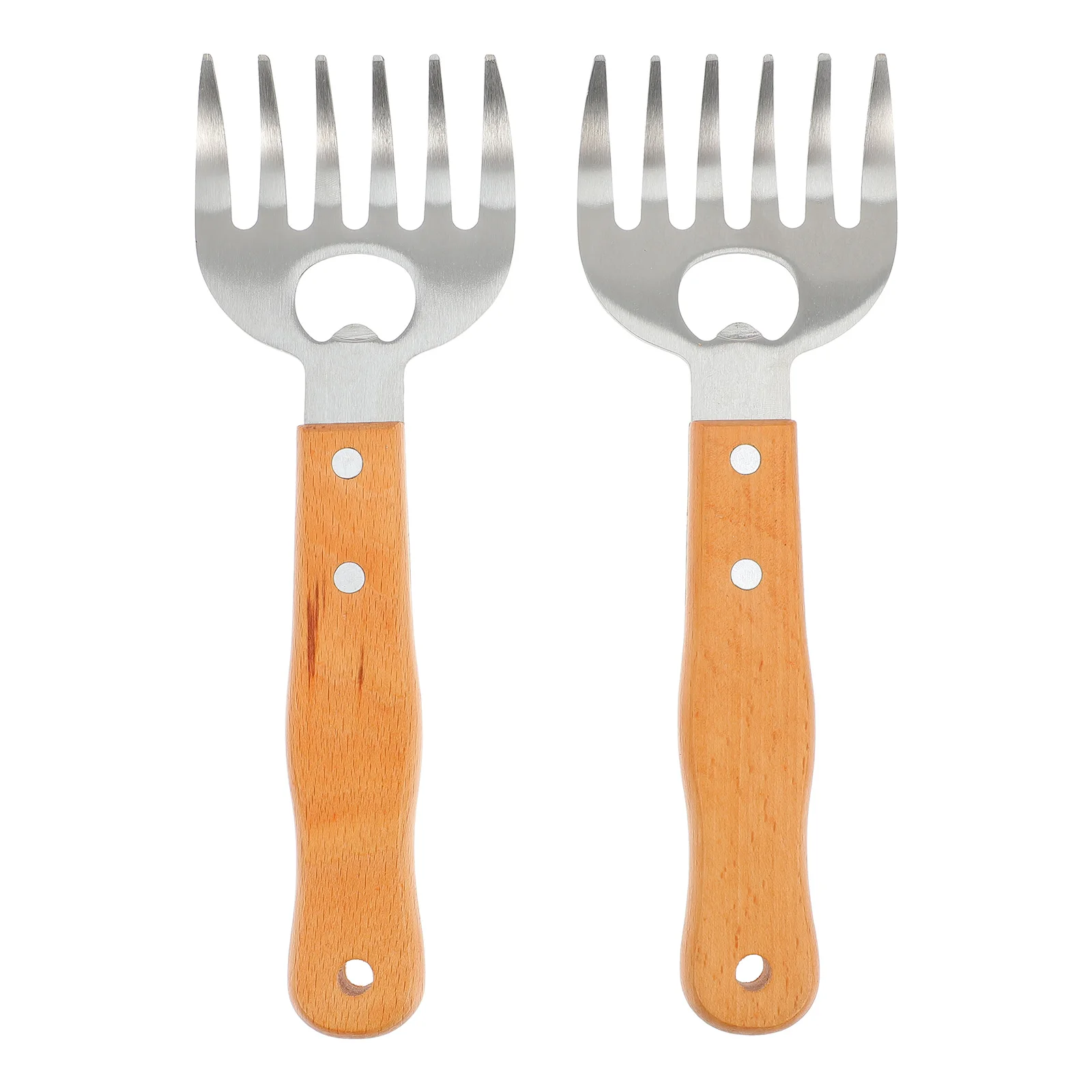 

2Pcs Meat Shredder Stainless Steel Bbq Tool for Pork Chicken Beef Fish Shredding Grilling Cooking Party Handling