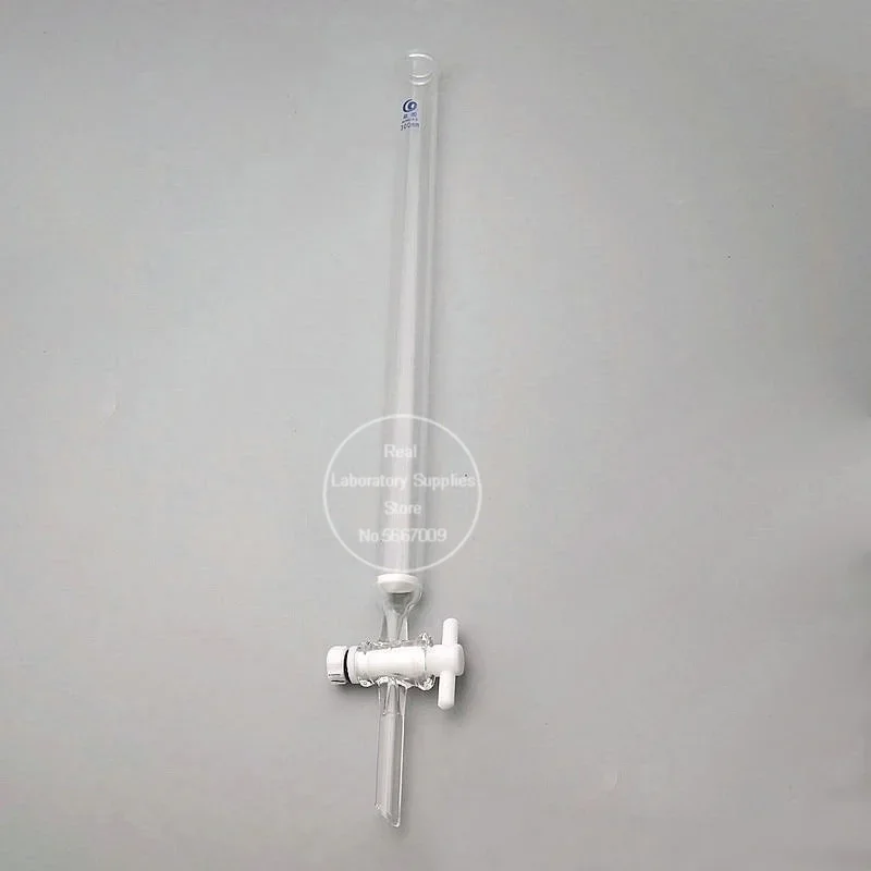 1pcs Lab Glass Chromatography Filter Column with PTFE Piston Chemistry Lab Set