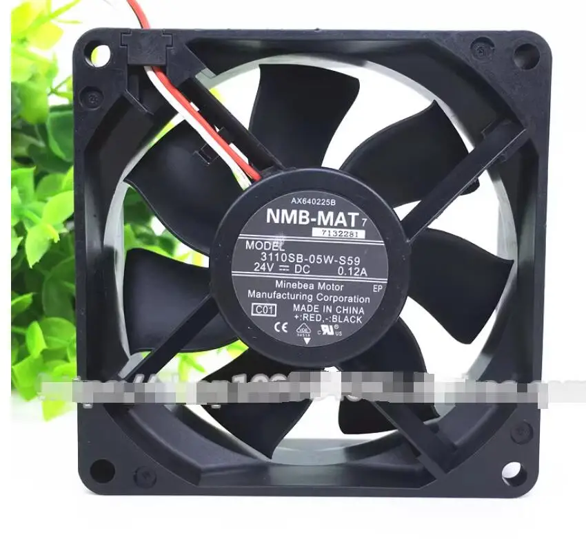 

NMB 3110SB-05W-S59 C01 DC 24V 0.12A 80x80x25mm 3-Wire Server Cooling Fan