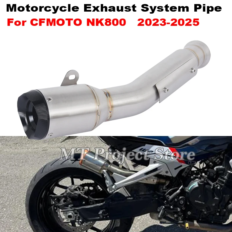 

Slip On Motorcycle Exhaust Muffler Middle Link Pipe Connecting End Tube For CFMOTO 800 NK NK800 800NK Cfmoto 2023 2024 2025