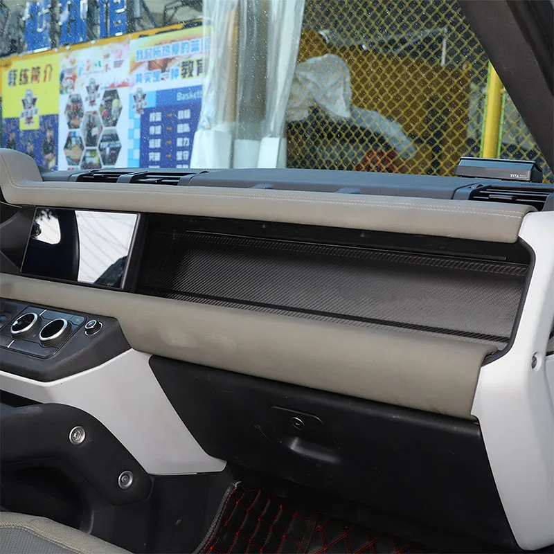 

Для Land Rover Defender 90 110 2020-2024 матовое настоящее углеродное волокно, приборная панель автомобиля, консоль, панель переключения передач, накладка, наклейки