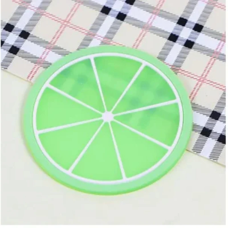 Coaster Fruit Shape Silicone Cup Pad Slip Insulation Pad Cup Mat Pad Hot Drink Holder