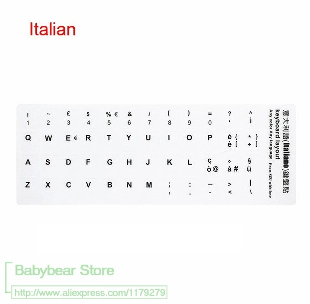 teclado italiano etiqueta teclado italiano branco espanhol alemao arabe frances coreano alfabeto hebraico caderno laptop pc 100 pcs 01