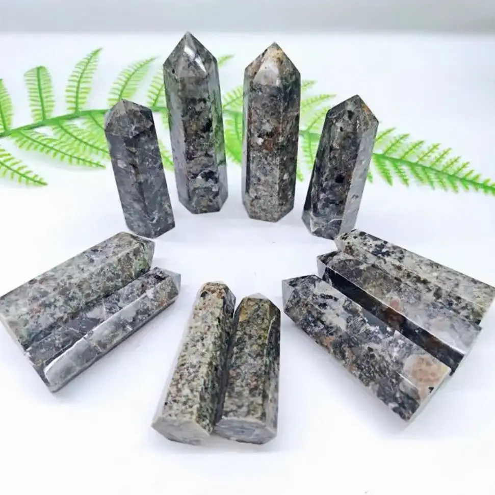 Yooperlite  Crystals Tower Point Phosphorescence Powerful Energy Natural Crystal Stone Wand Healing Spiritual Witchcraft Gifts