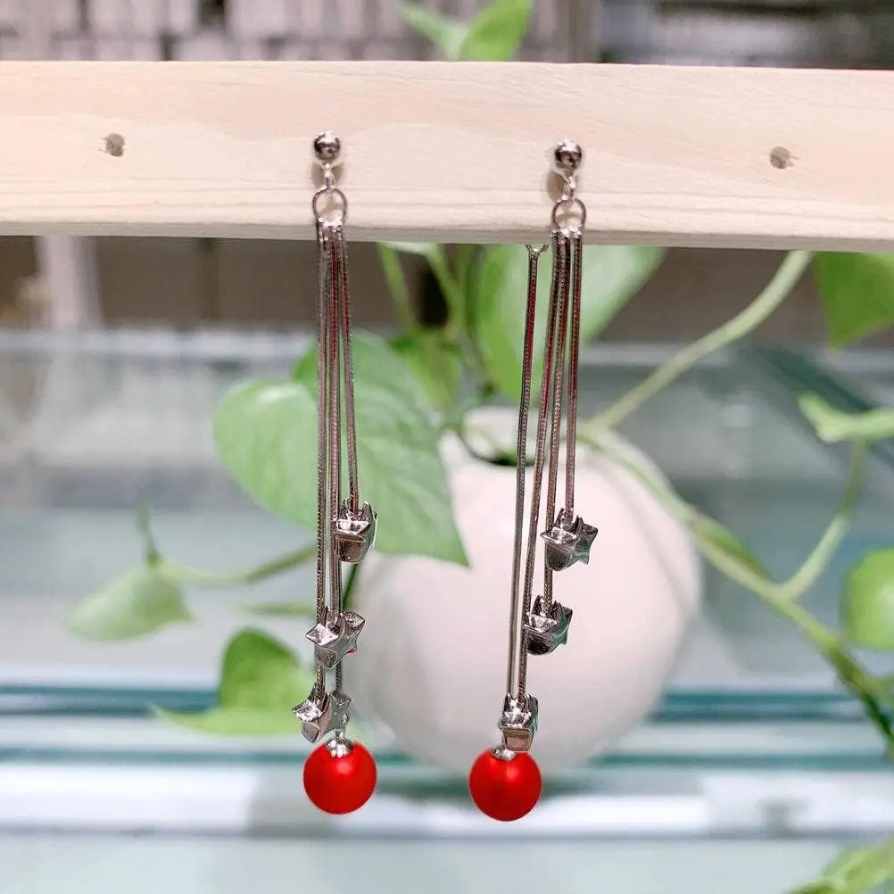 

Earrings, Vintage Drop Earring, S925 Long Tassel Fashion Feminine Earrings
