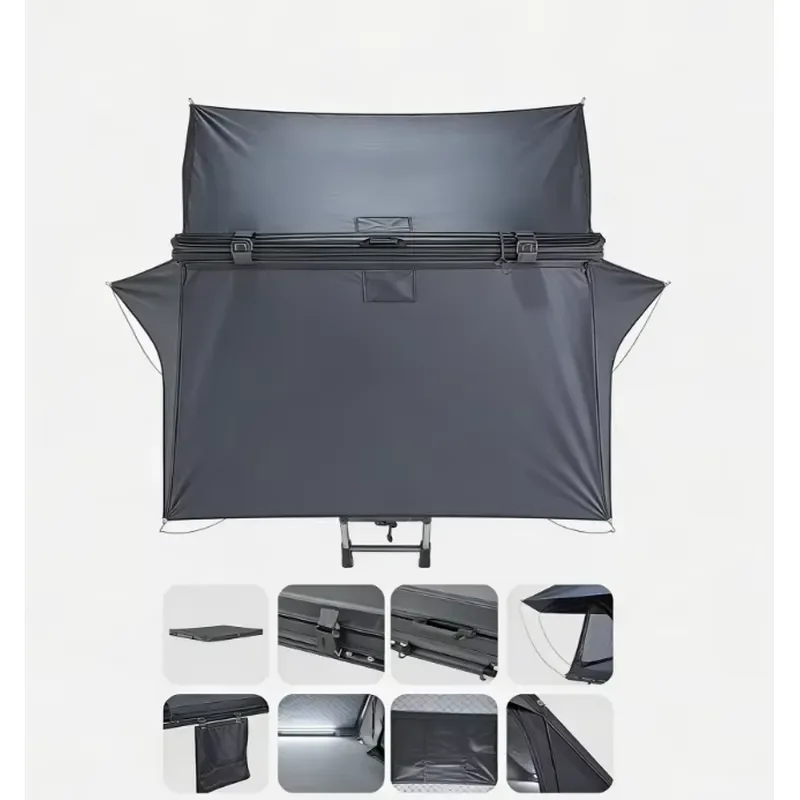 4-Pole Aluminum Triangle Camping Tent Hydraulic