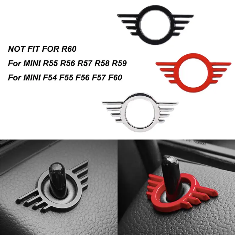 Delicate Door Pin Lock Wing Emblem Metal Sticker For Mini Cooper JCW F55 F54 F56 F57 R50 R53 R56 R58 R57 Car Decor Accessories