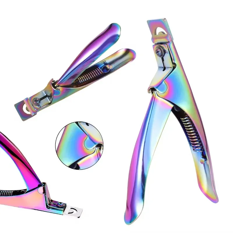 Fake Nail Cutter Type U Word False Tips Professional Nail Clippers Straight Edge Cutters Manicure Pliers Guillotine Nail Capsule