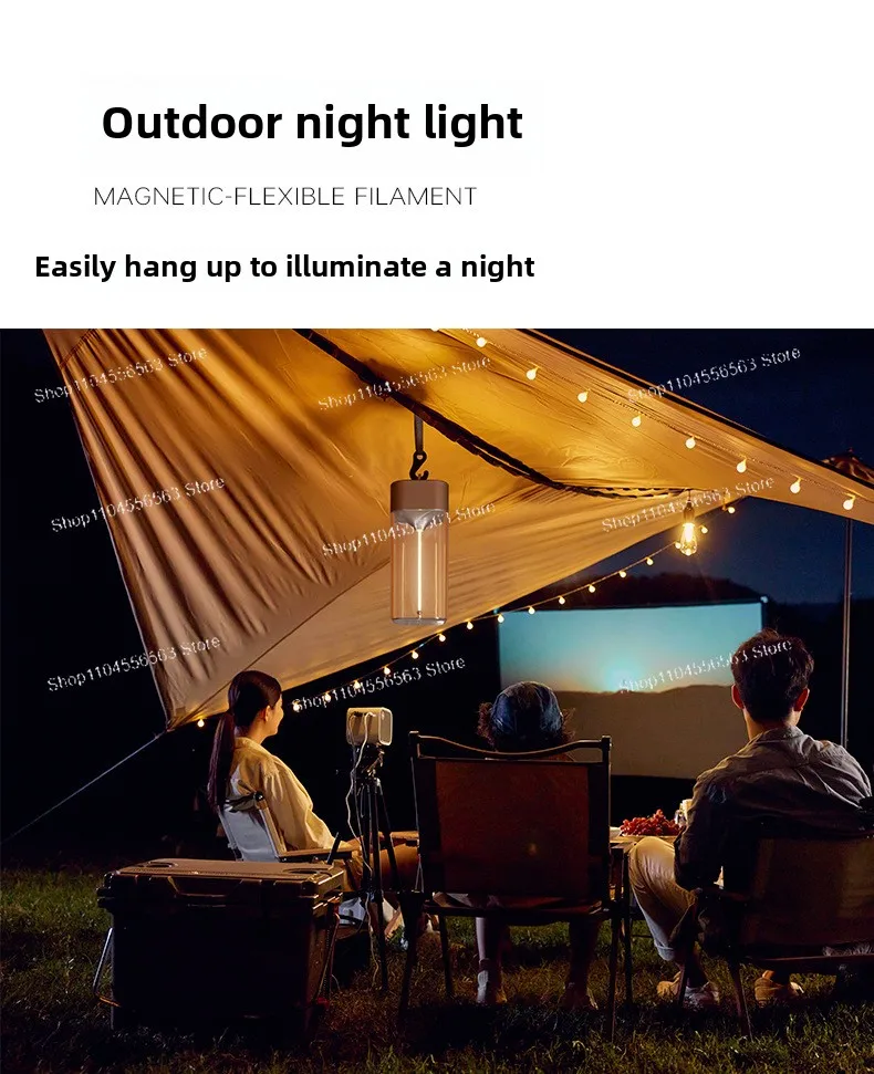 Novità, luce notturna magnetica, portatile, lampada da scrivania, campeggio, luce respiratoria sul comodino della camera da letto