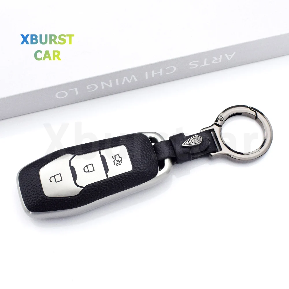 

Car Key Case Cover Holder For Ford Mustang F-150 Explorer Edge Fiesta Kuga MK3 4 Focus 3 4 ST Mondeo 5 MK5 TPU Leather Shell Fob