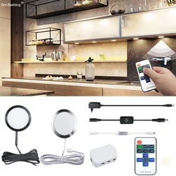 Smart Hand Sweep Sensor Under Kitchen Cabinet Lamp Remote Control Diammable LED Cabinet Light for Wardrobe Showcase Wine Cabinet
