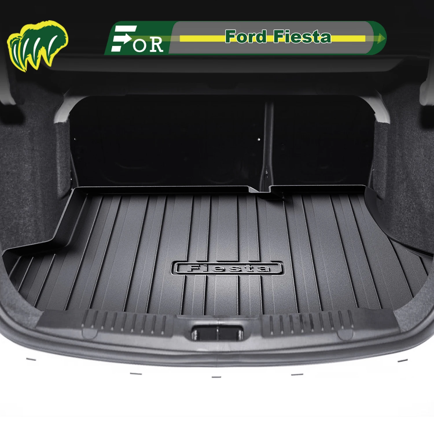 

Для Ford Fiesta 2009-2016 TPE индивидуальный коврик для багажника автомобиля всесезонный коврик для багажника 3D-образный коврик для багажника Защитный коврик для заднего багажника