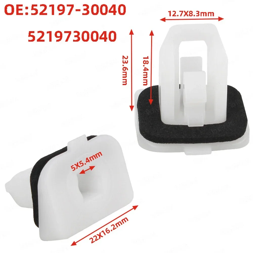 10Pcs Side Moulding Clips Door Trim Clamp For Hyundai 87756-2E000 Nylon Rocker Panel Retainer Clip W/ Sealer