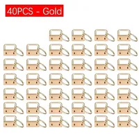 40PCS/Set Webbing Tail Clip Key Fob 25mm keychain Split Ring For Wrist Wristlets Cotton Tail Clip Hardware Accessories