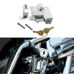 Motorcycle Helmet Lock Anti-Theft Fixed Helmet Lock for Harley-Davidson Street Glide Touring 22-32mm Handlebar Moto Accessories