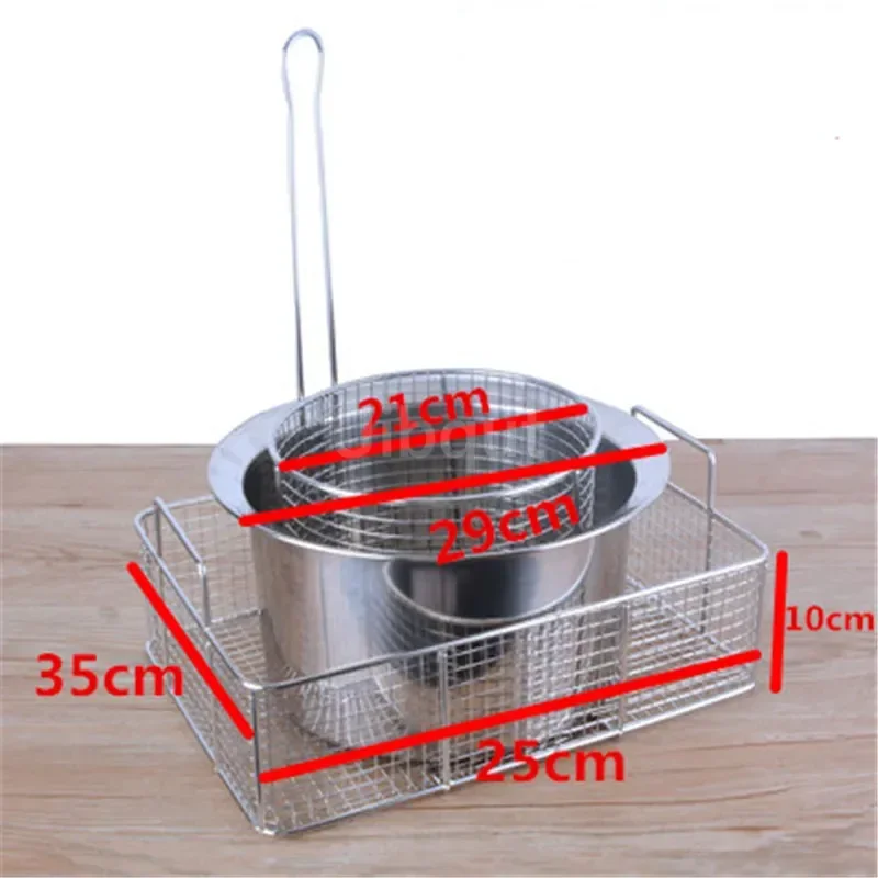 Stainless Steel Fried Chicken Basket Set Sieve screen French fries frame oil filter net colander strainers shaped mesh basket