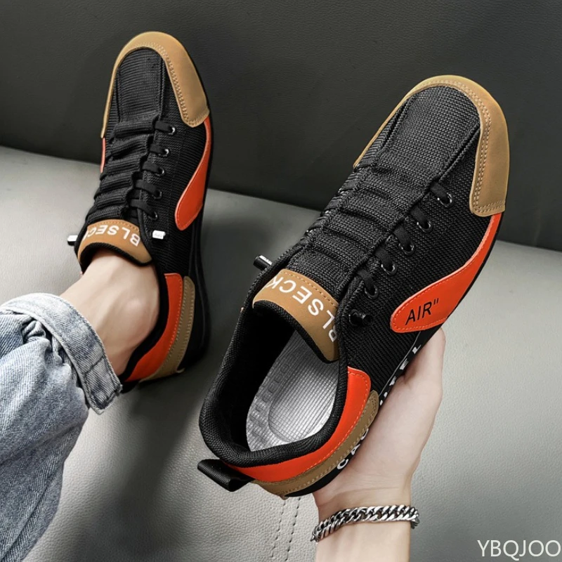 

Men's spring summer new breathable versatile trendy low top mesh casual running shoes round toe simple comfortable men's shoes