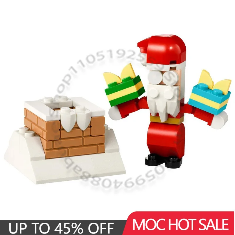 

Рождественский строительный блок серии, 60 шт., модель Санта-Клауса, креативная сборка своими руками, игрушка для детей и взрослых, подарки на день рождения