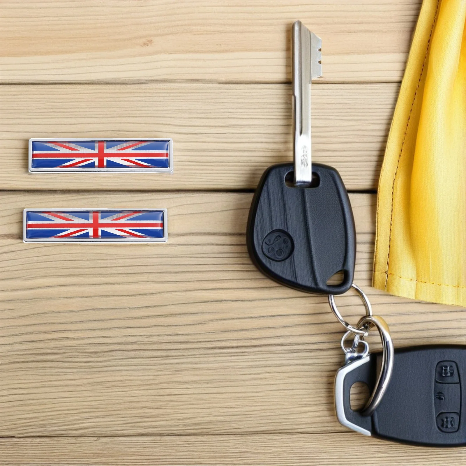 

4Pcs Uk Flag Metal Emblems Zinc Alloy National Flag Car Decals Vehicle Trucks Home Door Decorative Patriotic Stickers