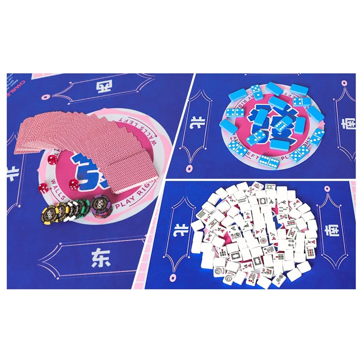 update-blue-mahjong-learning-mat-35-x-35-with-bag-anti-slip-noise-reducing-table-cover-for-tile-card-games