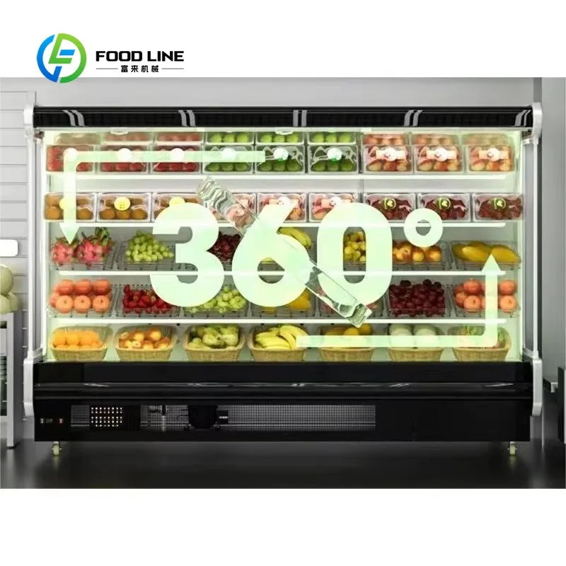 

Customized Supermarket Refrigeration Equipment Window-Opening Air Curtain Cabinet for Cooling Fruits and Vegetables