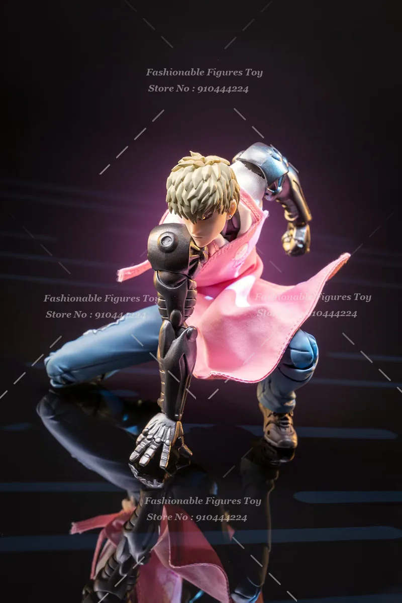 1/12 الرجال الجندي أنيمي دمية جينوس المئزر الوردي سترة الدنيم مجموعة ملابس ملحقة لجسم نموذج مجسم مقاس 6 بوصة #5