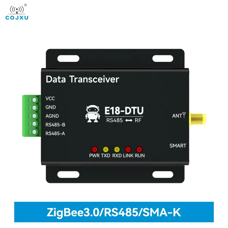 

CC2530 Zigbee 3.0 Wireless Data Transmission Station COJXU E18-DTU(Z27-485) RS485 27dBm DC8 ~ 28V Zigbee Data Transceiver