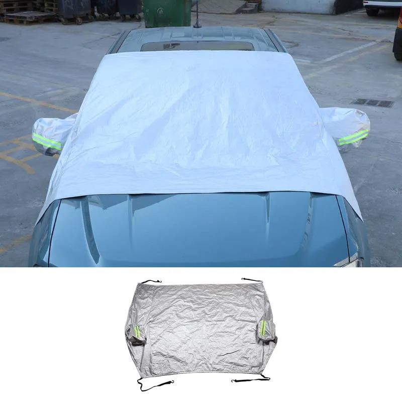 For Ford Maverick 2022 Pickup truck Outdoor Front Glass Snow Block Cover Waterproof Windshield Sun Visor Kit Trim 214*150cm