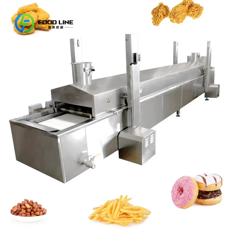 Full Automatic Chicken Nuggets & Hamburger Patty Production Line Stainless Steel Forming Frying Freezing Machine