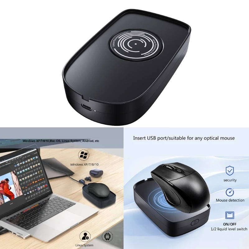 جهاز محاكاة حركة الماوس ، جهاز محاكاة حركة الفأرة من Jiggler ، جهاز محاكاة حركة الفأرة مع شحن USB للتشغيل/الإيقاف