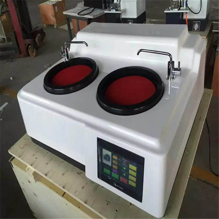 HST MP-2S Automatic Touch Screen Dual Disc Metallographic Specimen Jewelry Fiberglass Grinding And Polishing Machine