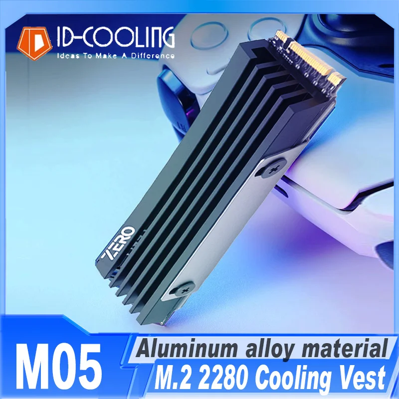 ID REFRIGERAÇÃO-Cooling Vest com almofada térmica, Arrefecimento em liga de alumínio, dissipador de calor, M.2 2280 SSD, ZERO M05, NVME M.2 2280 SSD