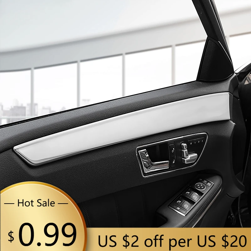 

Steering Covers Stainless Steel Door Decoration Strips For Mercedes Benz E Class W212 2010-2015 Car Styling Interior Accessori