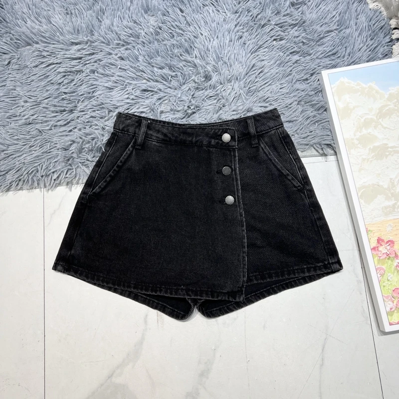 Hot Summer ort High Waist Skinny Denim Skirt Pants for Women Simple Sle Sexy Girl High Waist Slimming Teenage Girl Skirt