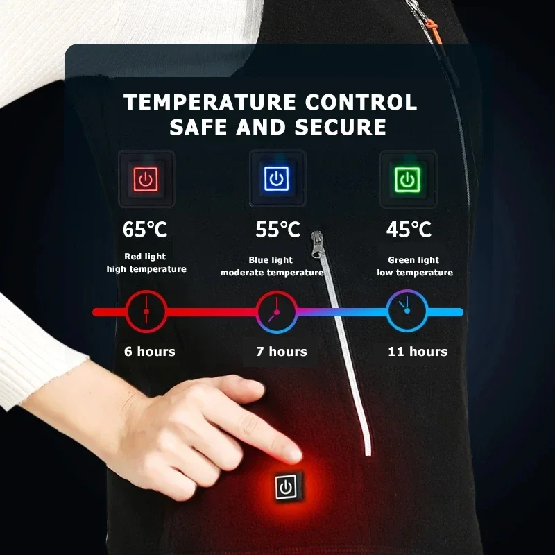 Damen-Heizweste für Herbst und Winter, Baumwollweste, USB-Infrarot-Elektroheizanzug, flexible, warme Thermoweste für Damen – Detail 8