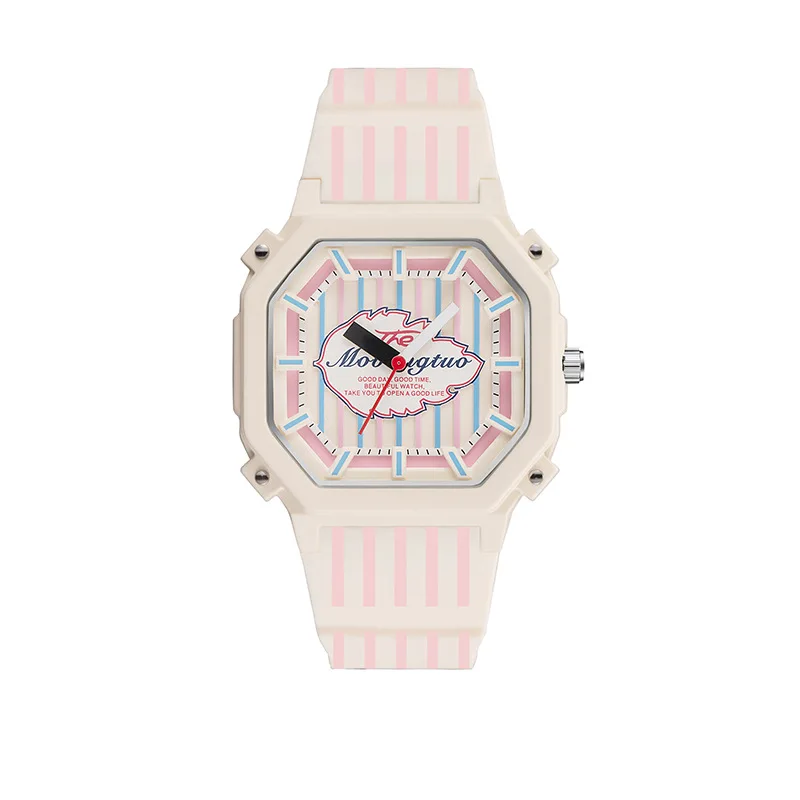 

Large dial trendy sports watch, fashionable silicone waterproof women's watch