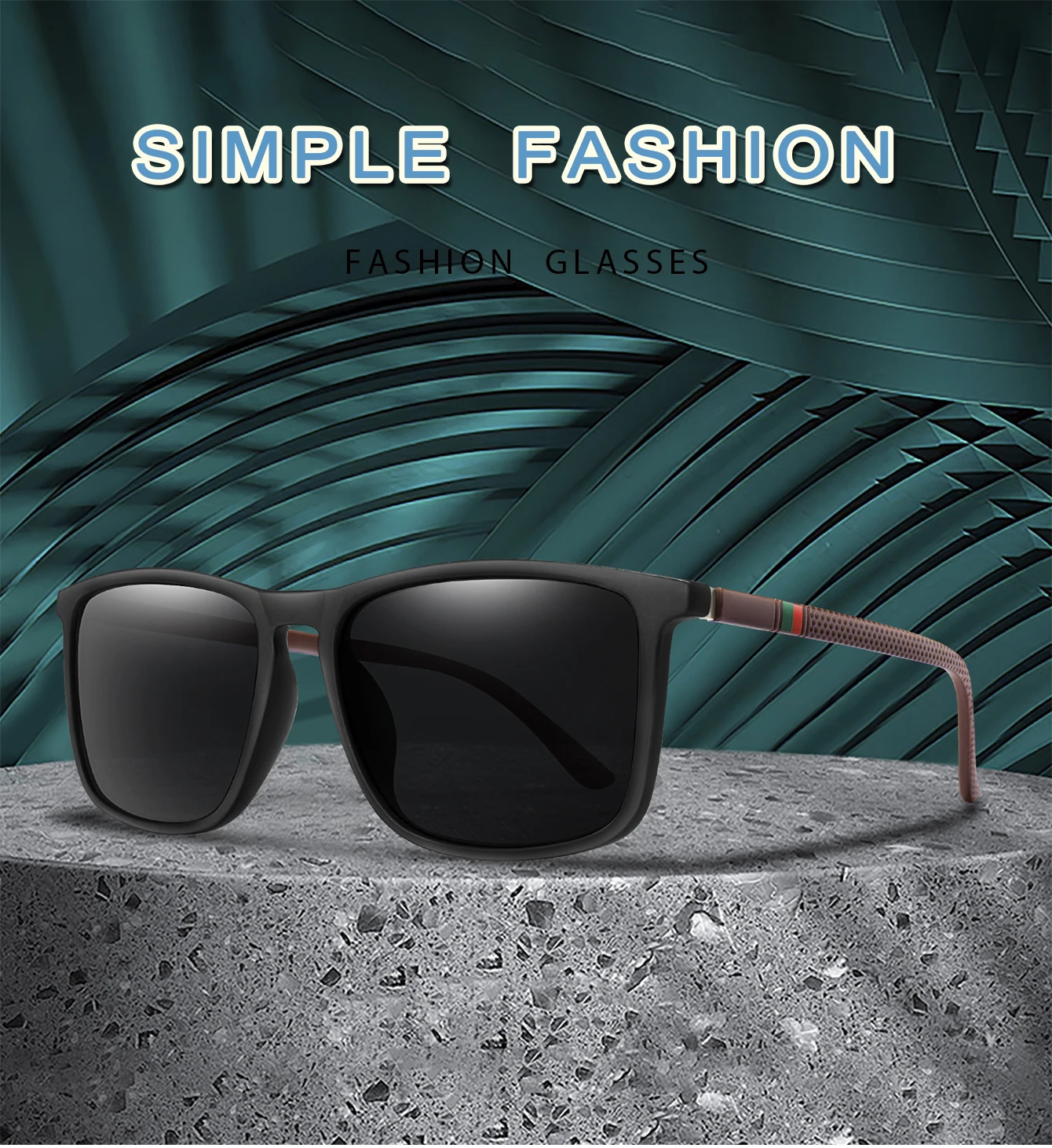 Luxus Quadratische Klassische Polarisierte Winddicht Radfahren Sonnenbrille UV400 Männlichen Brillen Männer Frauen Mode Reise Fahren Angeln Gläser – Detail 1