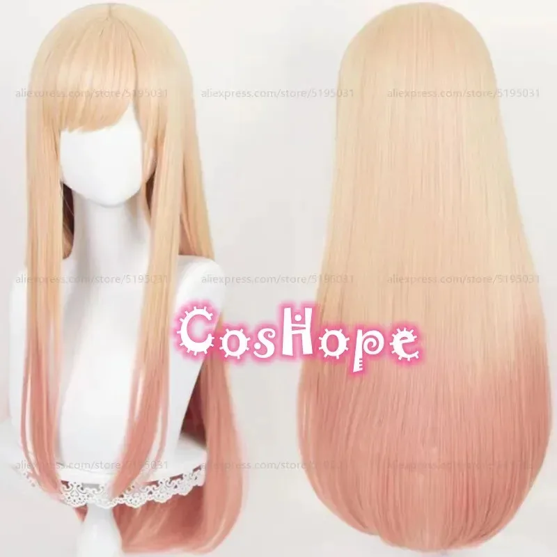 

Kitagawa Marin Косплей Парик 80 см Длинный Прямой Желтый Розовый Многослойный Парик Градиента Косплей Аниме Термостойкие Синтетические Парики