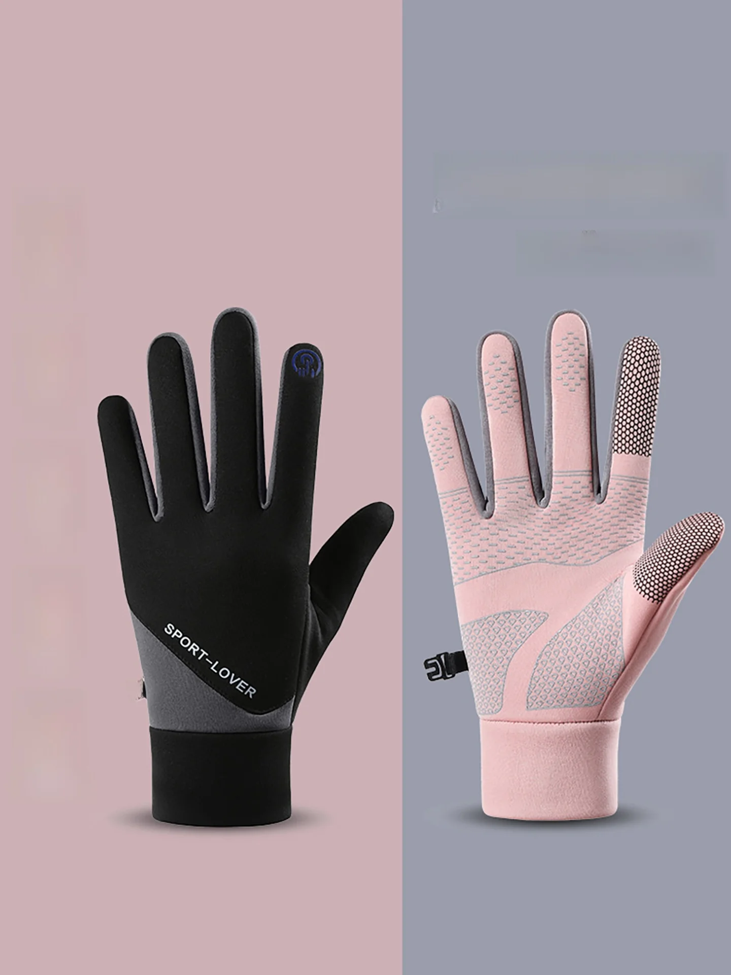2026 Winter Touchscreen Gloves Women's Thickened Fleece Bicycle Riding Windproof  Vehicle Men's Warm Waterproof